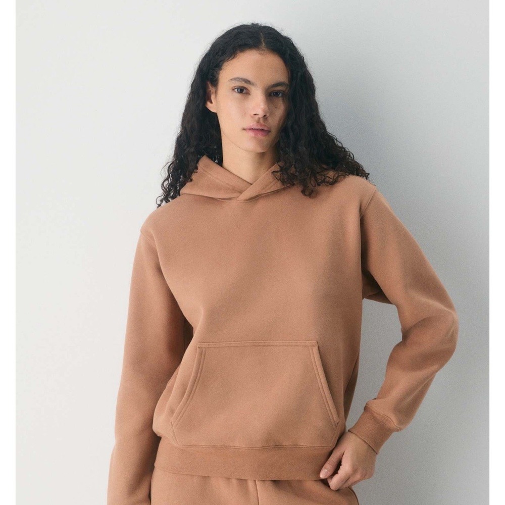 Aritzia Perfect‎ Fit L Sweatfleece Pullover Hoodie Chocolate Mousse Lt'd Edition